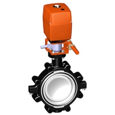 電動(dòng)塑料閥門(mén) +GF+電動(dòng)蝶閥 141型凸耳式蝶閥，100-230V